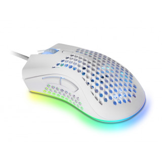 Mars gaming MMEXW raton gaming rgb usb tipo-a optico 32000dpi ultraligero blanco