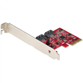 StarTech.com Tarjeta PCIe SATA - Tarjeta PCI Express Controladora de 2 Puertos SATA de 6Gbps - Perfil Completo o Bajo -