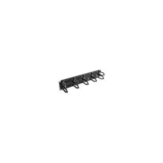 ORGANIZADOR DE CABLES LANBERG 19P PANEL CEPILLADO 5 SOPORTES DE PLASTICO TIPO B 2U NEGRO AK-1204-B