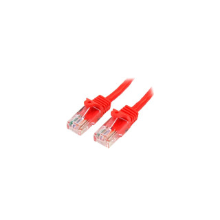 StarTech.com Cable de Red de 0,5m Rojo Cat5e Ethernet RJ45 sin Enganches