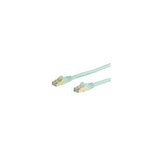 StarTech.com Cable de 10m de Red Ethernet CAT6a Aqua RJ45 STP