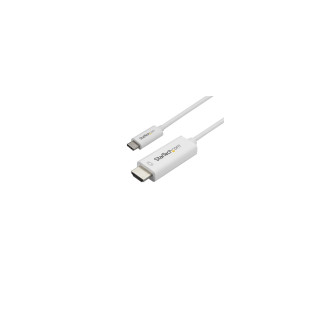 StarTech.com Cable Adaptador de 1m USB-C a HDMI 4K 60Hz - Blanco - Cable Conversor de Vídeo USBC
