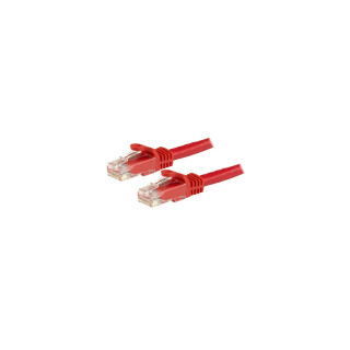 StarTech.com Cable de 1m Rojo de Red Gigabit Cat6 Ethernet RJ45 sin Enganche - Snagless - N6PATC1MRD
