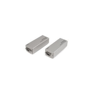 StarTech.com Extensor de 1 Puerto Serie Serial RS232 DB9 por Cable Cat5 UTP Ethernet - 1M Plata