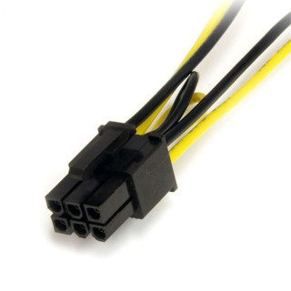 StarTech.com Cable de Alimentación Adaptador SATA a Conector PCIe 6 Pines Tarjeta Gráfica PCI Express 15cm