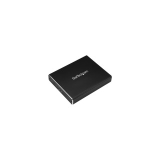 StarTech.com Caja de Dos Bahías M.2 NGFF - USB 3.1 (10Gbps) - RAID - Caja Externa USB-C y USB-A de Aluminio - Negro