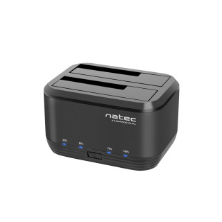 Natec kangaroo dual docking station usb 3.2 gen 1 type-a negro