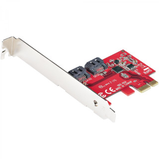 StarTech.com Tarjeta PCIe SATA - Tarjeta PCI Express Controladora de 2 Puertos SATA de 6Gbps - de Perfil Completo o...