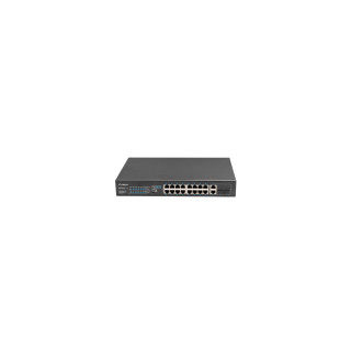Lanberg RSFE-16P-2C-250 switch No administrado Gigabit Ethernet (10/100/1000) Energía sobre Ethernet (PoE) 1U Negro