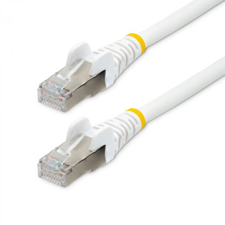 StarTech.com Cable de 0,5m de Red Ethernet CAT6a - Blanco - Low Smoke Zero Halogen (LSZH) - 10GbE - 500MHz - PoE++ de...