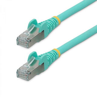 StarTech.com Cable de 1m de Red Ethernet CAT6a - Aguamarina - Low Smoke Zero Halogen (LSZH) - 10GbE - 500MHz - PoE++ de