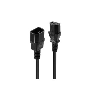 Lindy 30320 cable de transmisión Negro 0,5 m C14 acoplador C13 acoplador