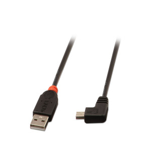Lindy 31970 cable USB 0,5 m USB 2.0 USB A Mini-USB B Negro