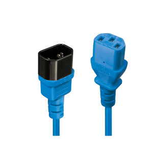 Lindy 30471 cable de transmisión Negro, Azul 1 m C14 acoplador C13 acoplador