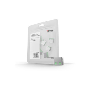 Lindy 40461 bloqueador de puerto USB tipo A Verde Acrilonitrilo butadieno estireno (ABS) 10 pieza(s)
