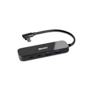 Lindy 43334 hub de interfaz USB 3.2 Gen 2 (3.1 Gen 2) Type-C 10000 Mbit/s Negro