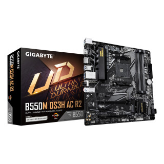 GIGABYTE B550M DS3H AC R2 Placa base - Procesadores AMD Ryzen 5000, VRM de 5+3 fases, hasta 4733 MHz DDR4 (O.C.), 1x...