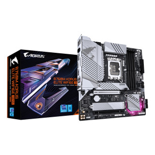 GIGABYTE B760M AORUS ELITE WIFI6E GEN5 Placa Base – Compatible con procesadores Intel Core 14ª generación, VRM digital