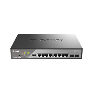 D-Link DSS-200G-10MPP switch Gestionado L2 Gigabit Ethernet (10/100/1000) Energía sobre Ethernet (PoE) 1U Negro, Gris