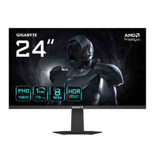 GIGABYTE GS24F14A Monitor Gaming 24” FHD - 1920 x 1080, 175Hz, 1ms, 400 cd/m², FreeSync, HDR Ready, HDMI 2.0,...