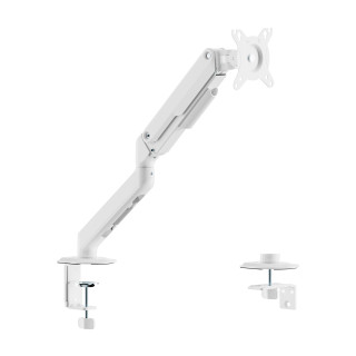 AISENS Soporte de Mesa Eco Contrapeso Giratorio e Inclinable para Monitor/TV 9kg (3 PIVOTES, 1 BRAZO) de 17-32, Blanco