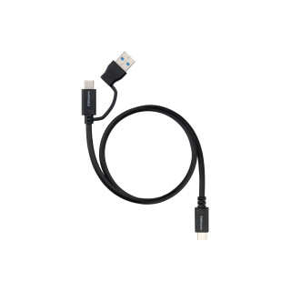 Nanocable 10.01.4800 cable USB USB 3.2 Gen 2 (3.1 Gen 2) 0,5 m USB A/USB C USB C Negro