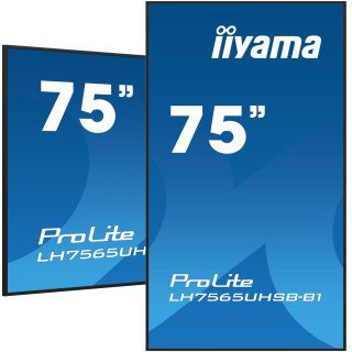 iiyama LH7565UHSB-B1 pantalla de señalización Diseño de quiosco 189,2 cm (74.5") LED Wifi 800 cd / m² 4K Ultra HD Negro