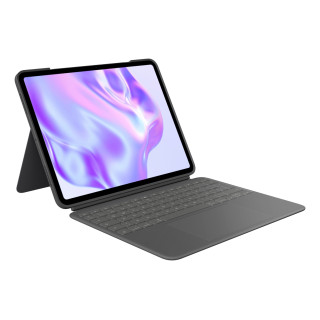 Logitech Combo Touch, funda con teclado, iPad Pro 13 pulgadas (M4)(2024) - Teclado retroiluminado extraíble con soporte