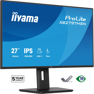 iiyama ProLite XB2797HSN-B1 pantalla para PC 68,6 cm (27") 1920 x 1080 Pixeles Full HD LCD Negro