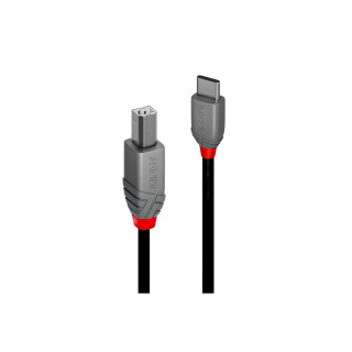 Lindy 36940 cable USB USB 2.0 0,5 m USB C USB B Negro