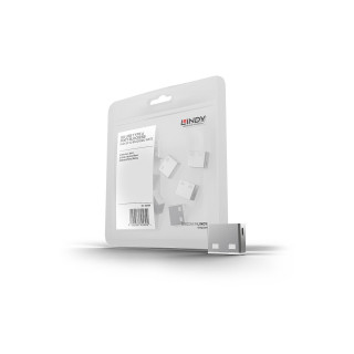 Lindy 40464 bloqueador de puerto USB tipo A Blanco Acrilonitrilo butadieno estireno (ABS) 10 pieza(s)