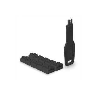 Lindy 47891 bloqueador de puerto Bloqueador de puerto + clave RJ-45 Negro Acrilonitrilo butadieno estireno (ABS) 10...