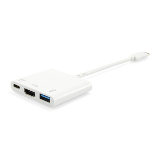 ADAPTADOR EQUIP USB-C MACHO A HDMI HEMBRA USB-A 3.0 USB-C HEMBRA BLANCO 133461