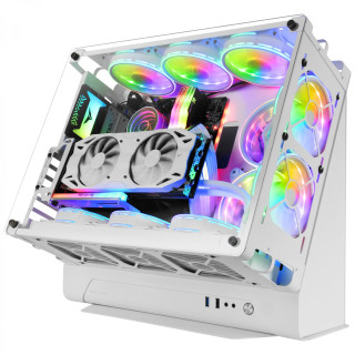 Mars Gaming MCB Blanco Caja PC Gaming ATX XL Edición Custom Premium Estructura Modular Doble Cámara