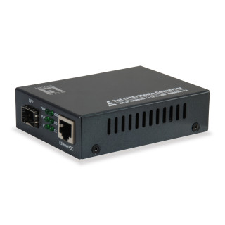 LevelOne GVT-2012 convertidor de medio 1000 Mbit/s Negro
