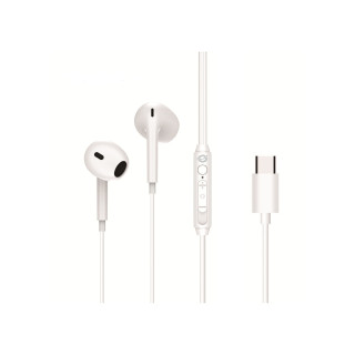Conceptronic BRENDAN02W auricular y casco Auriculares Alámbrico Dentro de oído Llamadas/Música USB Tipo C Blanco