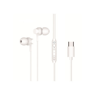 Conceptronic BRENDAN03W auricular y casco Auriculares Alámbrico Dentro de oído Llamadas/Música USB Tipo C Blanco