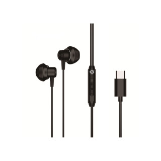 Conceptronic BRENDAN04B auricular y casco Auriculares Alámbrico Dentro de oído Llamadas/Música USB Tipo C Negro