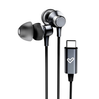 Energy Sistem Metallized Type C Auriculares Alámbrico Dentro de oído Llamadas/Música USB Tipo C Negro, Gris