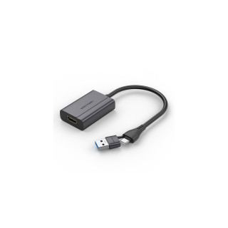 Vention ACYHB cambiador de género para cable USB-C + USB-A HDMI Gris