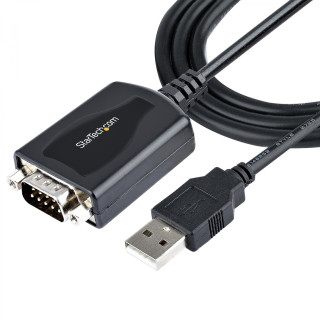 StarTech.com Cable de 91cm USB a Serie con Retención de Puerto COM, Conversor DB9 RS232 Macho a USB, Adaptador USB a...