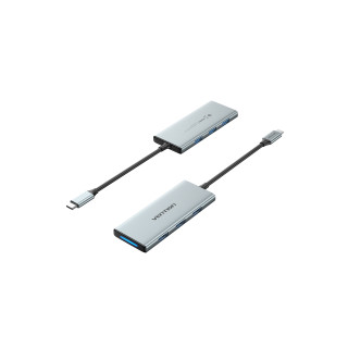 Vention Docking USB Tipo-C TOPHB/ 1xHDMI/ 3xUSB/ 1xLector Tarjetas SD y MicroSD/ Gris
