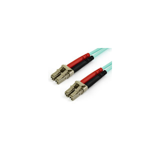 StarTech.com Cable de 15m de Fibra Í“ptica Multimodo Dúplex 50/125 LC a LC - Aqua - OM4 - LSZH
