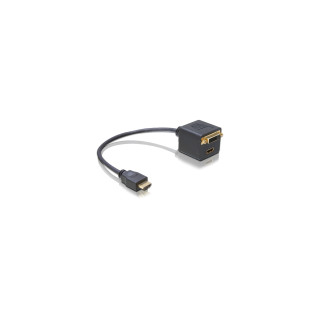DeLOCK Adapter HDMI male to HDMI + DVI25 female 0,2 m HDMI tipo A (Estándar) HDMI + DVI Negro
