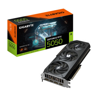 GIGABYTE GeForce RTX 5050 GAMING OC 8G Tarjeta Gráfica - 8GB GDDR6, 128bit, PCI-E 5.0, 2632MHz Frecuencia del núcleo, 2