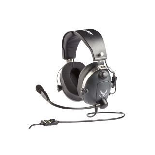 Thrustmaster 4060196 auricular y casco Auriculares Alámbrico Aviación/Control de tráfico aéreo Gris