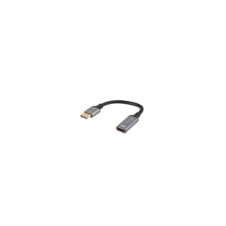 Lanberg AD-DP-HD-04 adaptador de cable de vídeo 0,2 m DisplayPort HDMI Plata, Negro