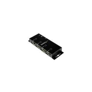 StarTech.com Concentrador Adaptador USB a Serie RS232 DB9 4 Puertos â€“ Riel DIN Industrial y Montaje en Pared