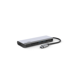 Belkin AVC009btSGY Hub usb 3.2 gen 1 (3.1 Gen 1) tipo-c 7puertos 5000 Mbit/s plata