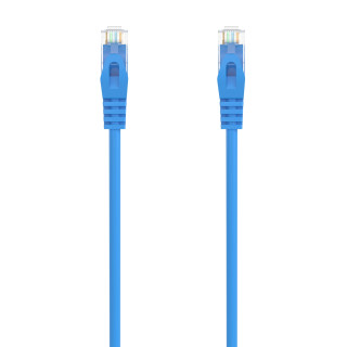 AISENS Cable de Red Latiguillo RJ45 LSZH Cat.6A 500 Mhz UTP AWG24, Azul, 1.0M